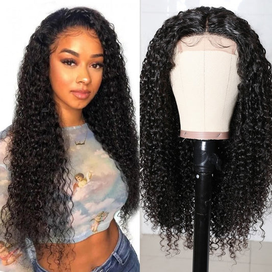 Curly Hair HD 4x4 Lace Closure Unit Wig 180% Density Hair Wig