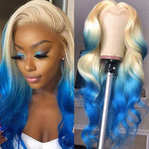 Ombre #613 Blue Loose Wave 13×4 Lace Front Cheap Wigs