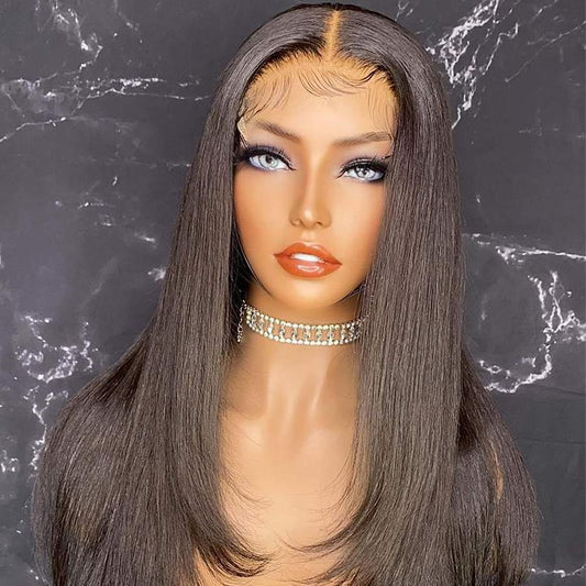 *Straight Hair* 5x5 HD Lace Closure Unit Wig 180% Density Hair Wig