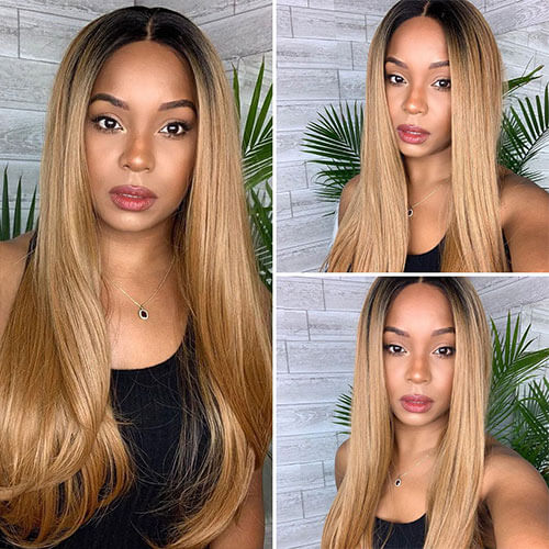 1B/27 13×4 13×6 Lace Front Wig Straight Virgin Human Hair Wigs