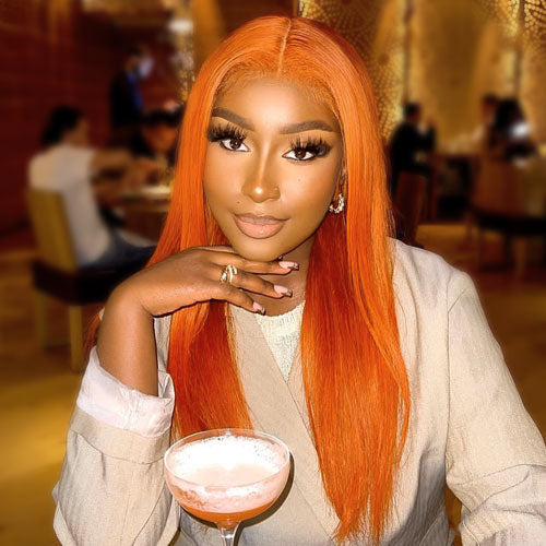 Fall Warm Ginger Orange 13×4 Lace Front Wigs