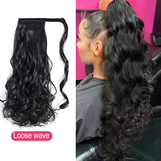 10A Ponytail Loose Wave Hair Weave Easy Install