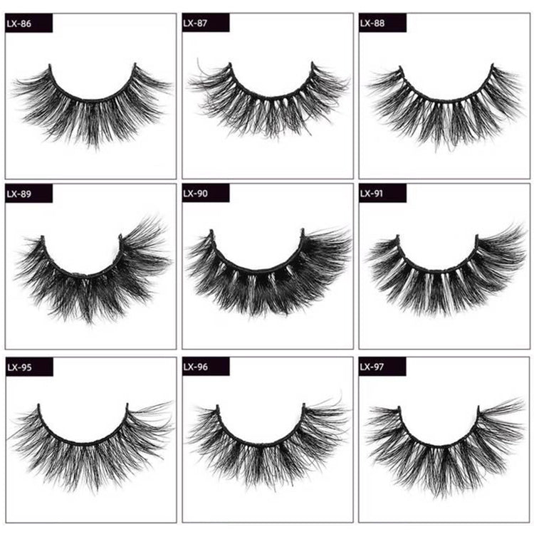 LX-86-103 3D Longest and Fullest 27MM Mink Lashes Natural False Eyes